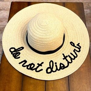 Do Not Disturb straw hat